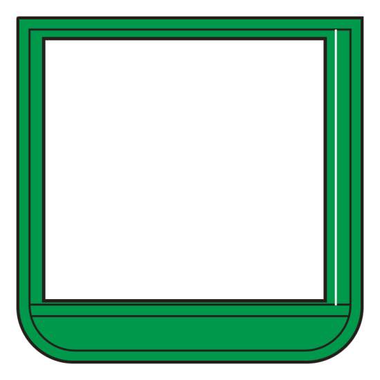 差替楽々・ポケット胸章 60×60 緑 (368-14)