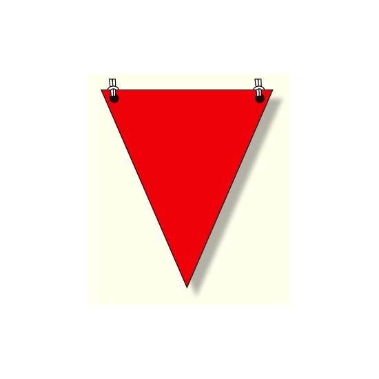 三角旗 赤無地 (372-61)