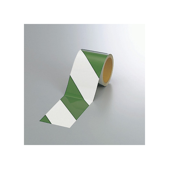 反射トラテープ (セパ付) 白/緑 90mm幅×10m巻 (374-15)