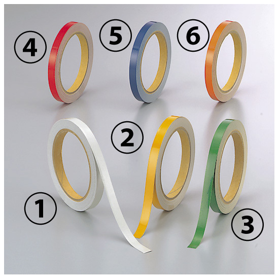 反射テープ (セパ付) 10mm幅×10m巻 (2巻1組) カラー:(6)オレンジ (374-35)