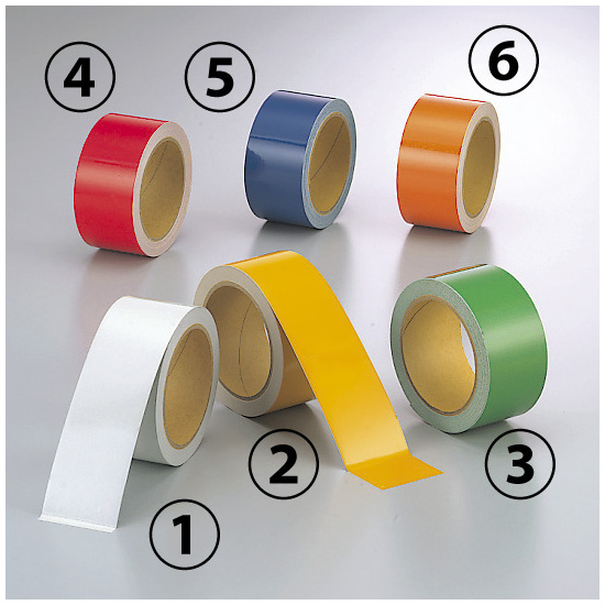 反射テープ (セパ付) 50mm幅×10m巻 カラー:(5)青 (374-40)