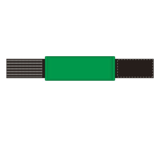 差替楽々・ピンレスゴム腕章 緑 (848-52)