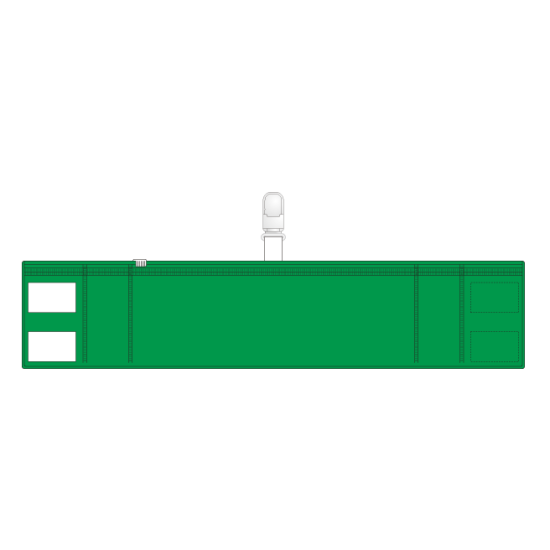 差替楽々・ファスナー式腕章 クリップタイプ 緑 (848-57)