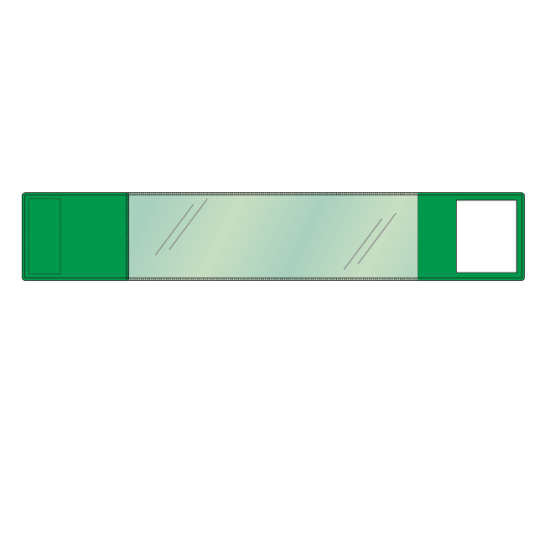 差替楽々・面ファスナー式ワンタッチ腕章 緑 (848-63)