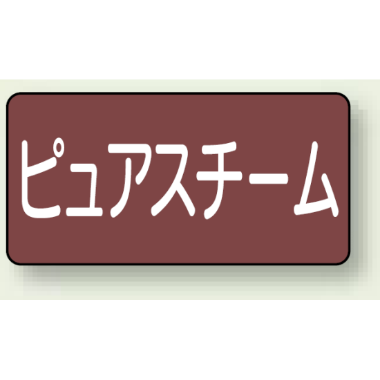 JIS配管識別ステッカー 横型 ピュアスチーム 大 10枚1組 (AS-2-4L)