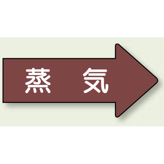 JIS配管識別方向ステッカー 右向き 蒸気 大 10枚1組 (AS-41L)