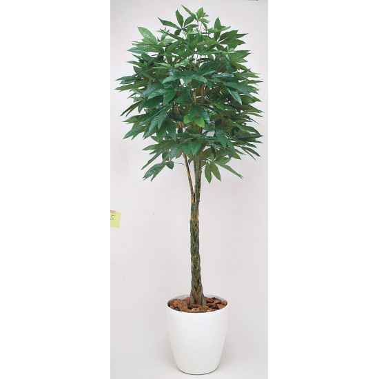 光触媒 人工観葉植物 造花 パキラ 1.6 (高さ160cm)