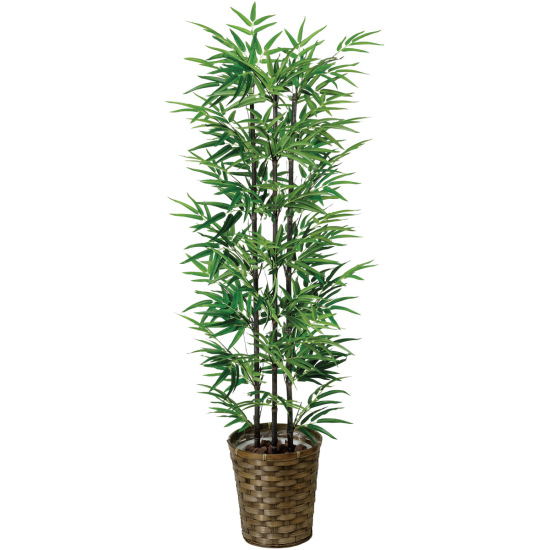 光触媒 人工観葉植物 造花 黒竹 1.35(幹:天然黒竹) (高さ135cm)