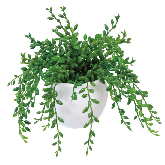 光触媒 人工観葉植物 造花 グリーンネックレス(ポリ製) (高さ15cm)