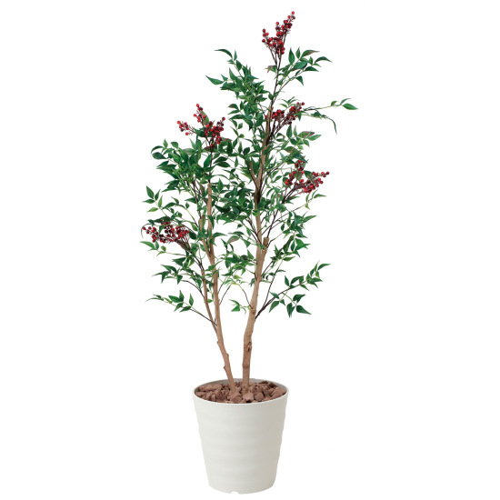 光触媒 人工観葉植物 造花 南天1.3 (高さ130cm)
