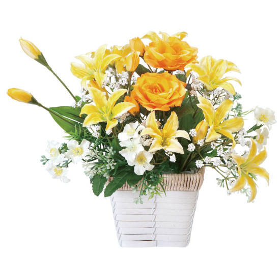 光触媒 人工観葉植物 造花 ロ―ズリリ― (高さ27cm)
