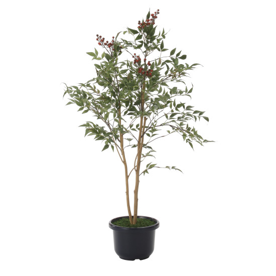 光触媒 人工観葉植物 造花 南天1.0 (高さ100cm)