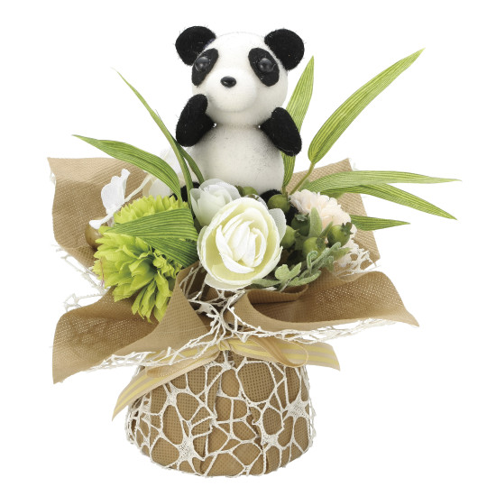 光触媒 人工観葉植物 造花 プリティパンダ (高さ17cm)