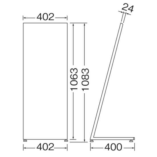 ■寸法図:L-1435スタンド