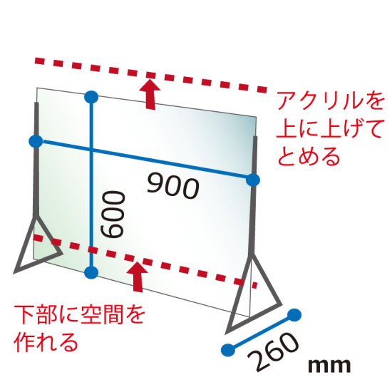 ■寸法図:ディフェンスパネル600×900タイプ