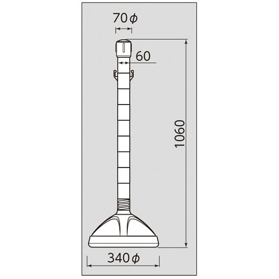 ■ロープスタンド寸法図
