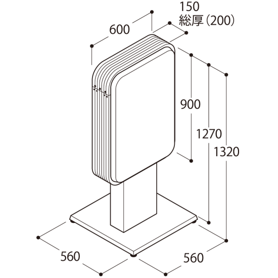 ■寸法図:ADO-300T-LED