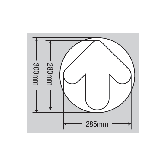 ■寸法図／床面貼付蓄光ステッカー