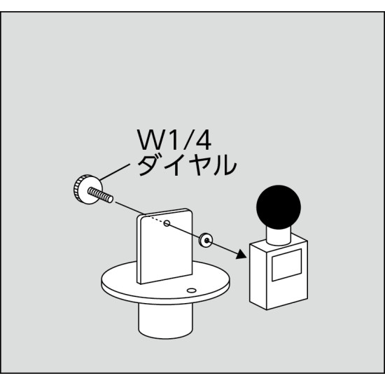 熱中症計の取り付け方法。熱中症計の三脚取付穴が背面にある場合