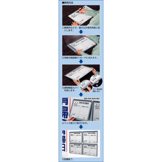 ■使用方法　樹脂製KY ボード（防雨型）