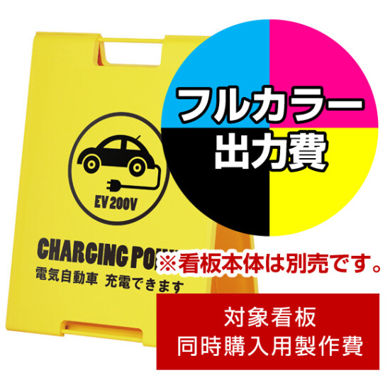 ワイドスタンドプレート 700用印刷制作費 IJ出力＋UVマットラミネート加工込 【両面印刷】 ※看板本体別売