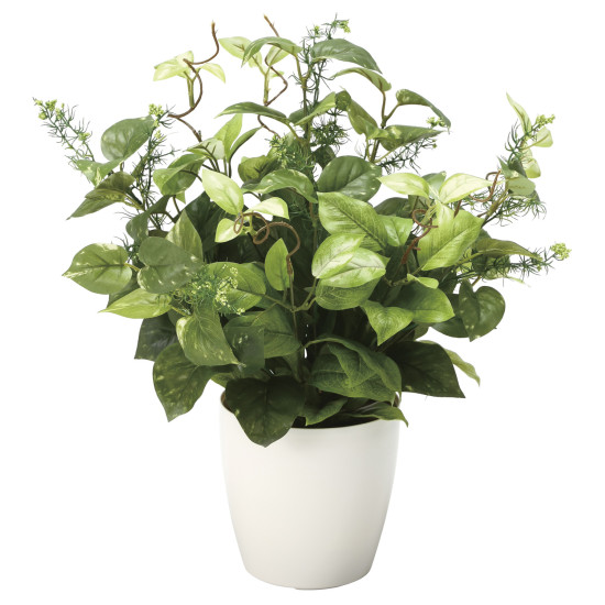 光触媒 人工観葉植物 造花 ミックスポトス (高さ52cm)