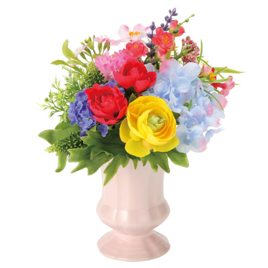 光触媒 人工観葉植物 造花 ビタミンローズ (高さ21cm)