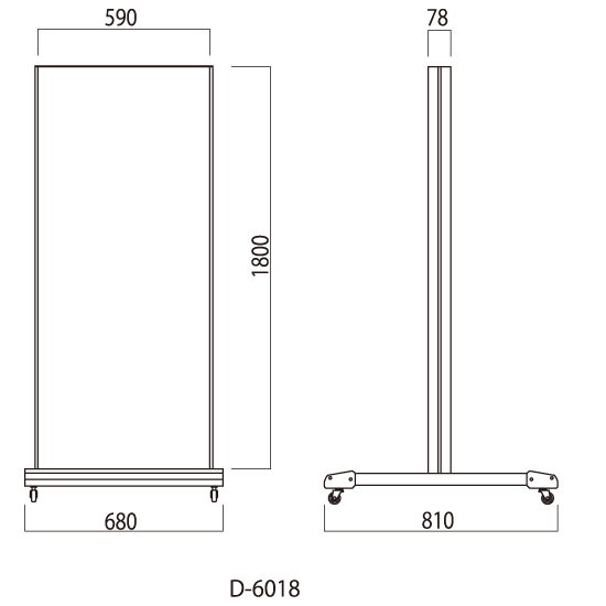 ■クロスオーバー D6018 寸法図