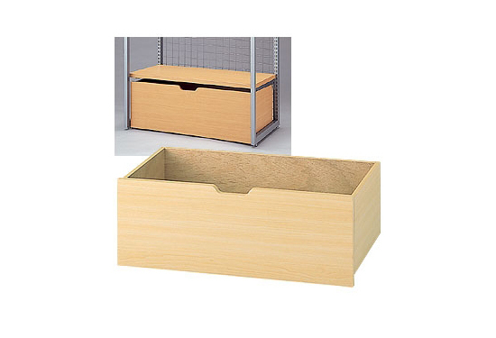 木製収納トロッコ W900用 クリア色 (49981-1*) - 店舗用品通販のサインモール