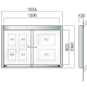 壁付アルミ掲示板  AGP-1510W(幅1534mm) 照明なし ダークブロンズ AGP-1510W(B)