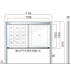 ワイド(幅広)アルミ掲示板 AGP-2112(幅2194mm) 自立型 照明なし ダークブロンズ AGP-2112(B)