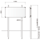 コンクリ基礎不要 打込杭サイン コンパス W1200×H600 (KCO-12060)