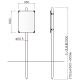 コンクリ基礎不要 打込杭サイン コンパス W450×H600 (KCO-4560)