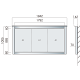 保護板(ガラス)なし 屋外用簡易・壁付型アルミ掲示板 SBD-1810W(幅1942mm) ダークブロンズつや消し (SBD-1810W(B))