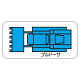 現場配置図用 重機車両マグネット (平面タイプ) (小) 表示内容:ブルドーザ (314-65A)