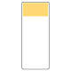 短冊型表示板 帯色：うすい黄（マンセル値10YR 8.5/8） (422-23)