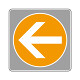 フロアカーペット用標識 矢印 大 橙 (819-576)