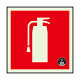 消防標識消火器蓄光(図記号のみ) 90角 (825-18A)
