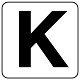 アルファベットステッカー(小)5枚入 K (845-80K)
