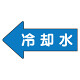 JIS配管識別方向ステッカー 左向き 冷温水 小 10枚1組 (AS-30-3S)