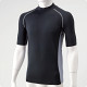 冷感パワーストレッチシャツ半袖黒M (HO-97BK-1)