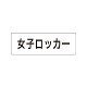 室名表示板 片面表示 女子ロッカー (RS1-18)