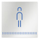 デザイナールームプレート　タオル 男子トイレ２ アルミ板 W150×H150 (AL-1515-HB-NT2-0104)