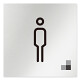 デザイナールームプレート 会社向け モノクロ1 男子トイレ１ アルミ板 W150×H150 (AL-1515-OB-NH1-0103)