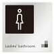 デザイナールームプレート 会社向け モノクロ1 女子トイレ2 アルミ板 W150×H150 (AL-1515-OB-NH1-0106)