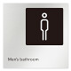 デザイナールームプレート 会社向け モノクロ2 男子トイレ２ アルミ板 W150×H150 (AL-1515-OB-NH2-0104)