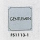 表示プレートH トイレ表示 ステンレス 110mm角 表示:GENTLEMEN (FS1113-1)