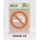 表示プレートH ドアサイン 角型 ステンレス 表示:禁煙 (KS646-10)
