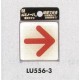 表示プレートH ドアサイン 透明ウレタン樹脂 (蓄光サイン) 表示:矢印 (LU556-3)