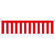 紅白幕 トロピカル 高さ1800mm×4間(幅7200mm)(23947)